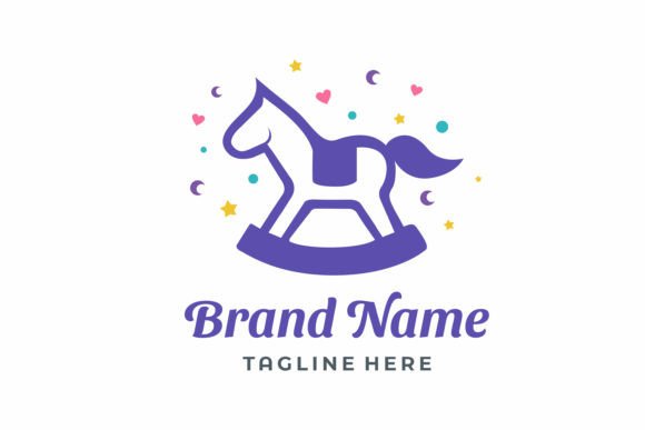 Download Rocking Horse Toy for Baby and Kids Logo - Premium Resources