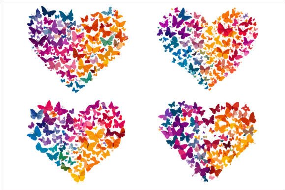 Download Romantic Butterfly Heart Design. - Premium Resources