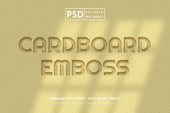 Download Cardboard Embossed Realistic Mockup - Premium Bundle