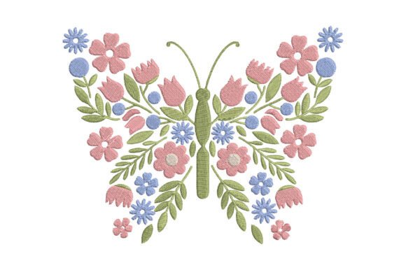 Download Floral Butterfly Embroidery Design - Premium Bundle